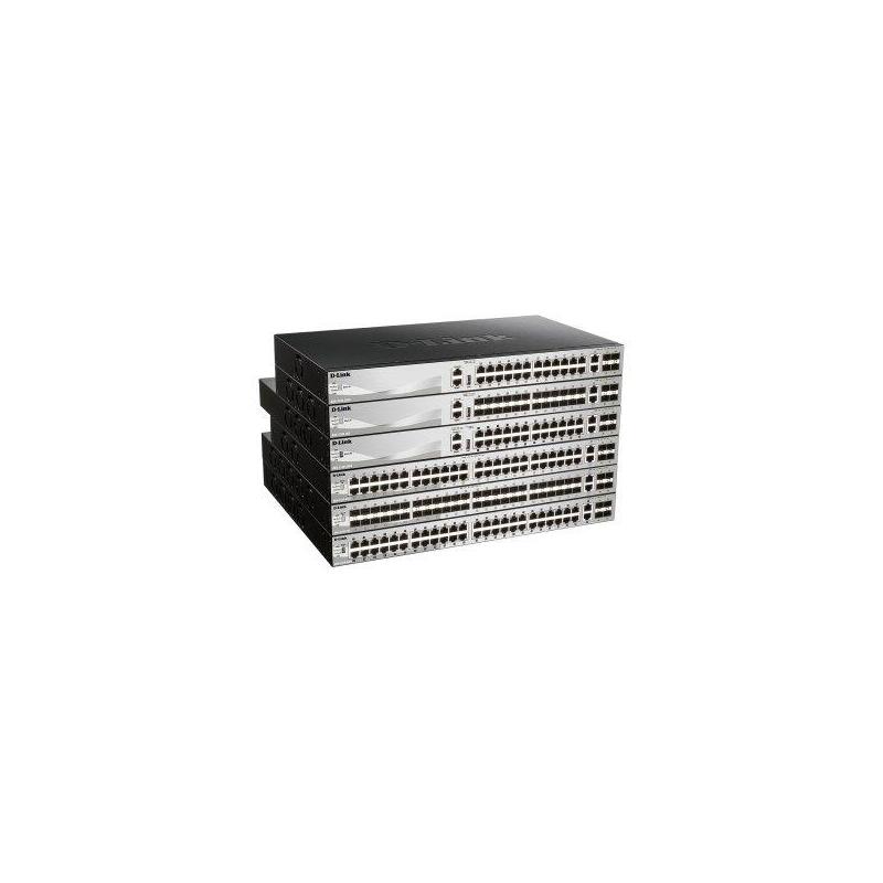 Switch Gestionable L3 D-Link Dgs-3130-30ps/E 30p 24x1gb Poe+ 370w 2x10gb 4x25gb Sfp28 Rack Negro