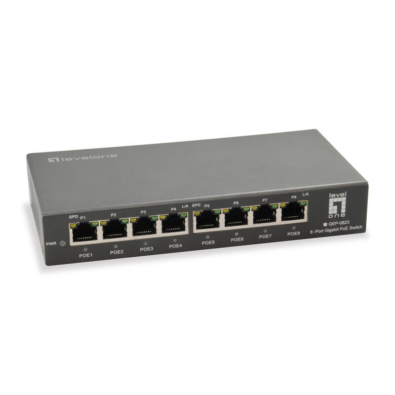 Switch Level One Gep-0823 No Gestion  8p  Poe 10/100/1000 Poe 120w
