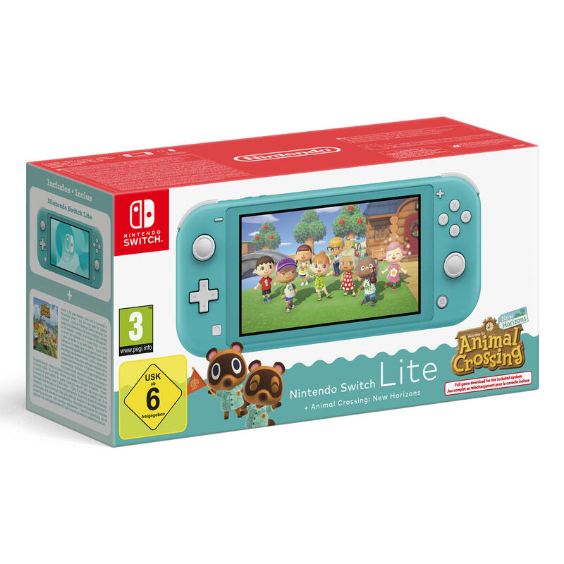 Switch Lite Console Animal Crossing Turquoise