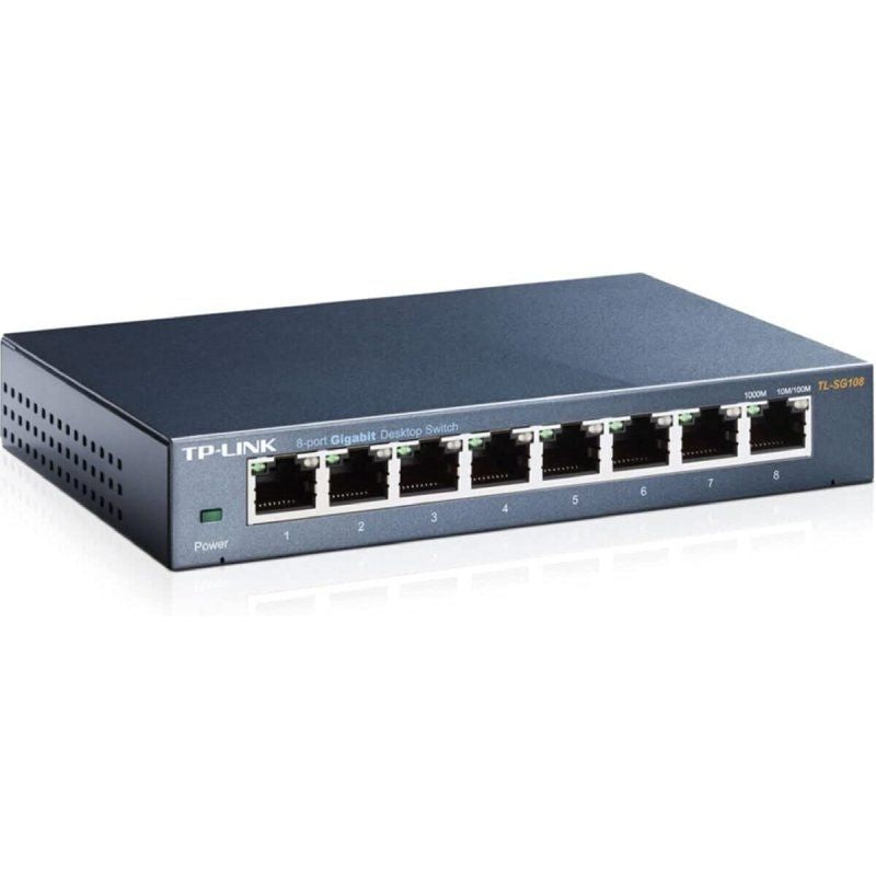 Switch Tp-Link Tl-Sg108 V3.0 8 Puertos Rj-45 10 100 1000
