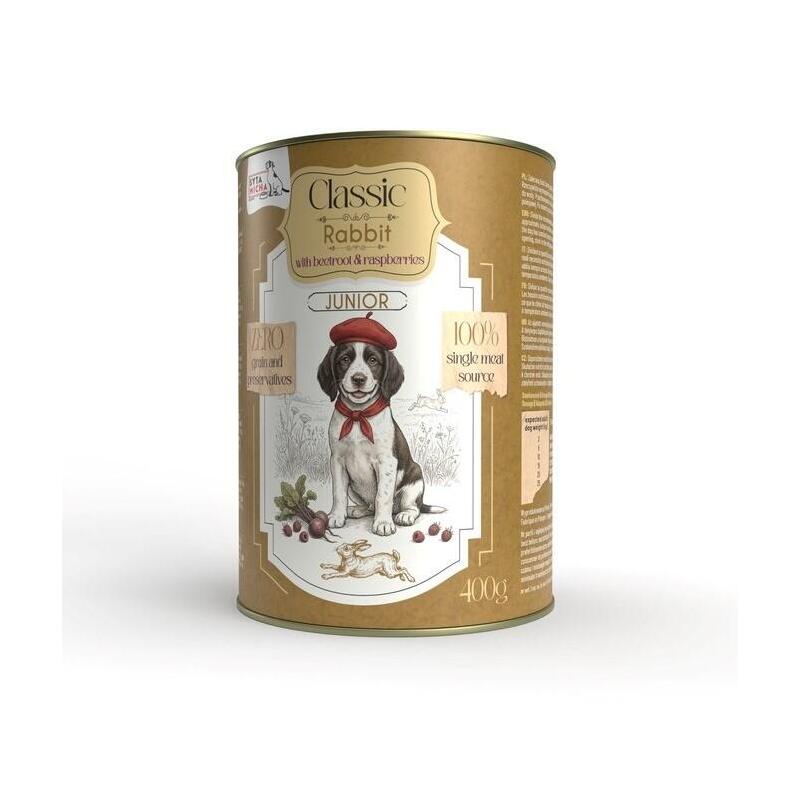 Syta Micha Alimento Húmedo Para Cachorros Conejo, Remolacha Y Frambuesa - Lata De 400 G