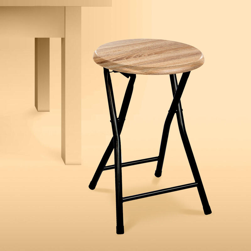 Taburete De Cocina Negro 30x30x45cm