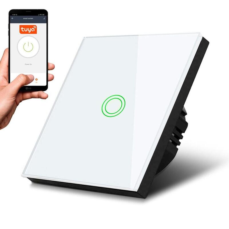 Táctil Interruptor Luz Pojedynczy Wi-Fi Smart Mce715w Blanco
