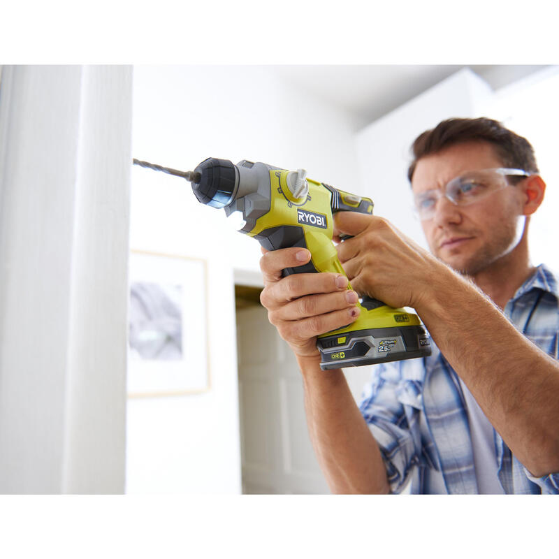 Taladro Ryobi R18sds-0  1300 Rpm Sds Plus 1,7 Kg Negro, Verde