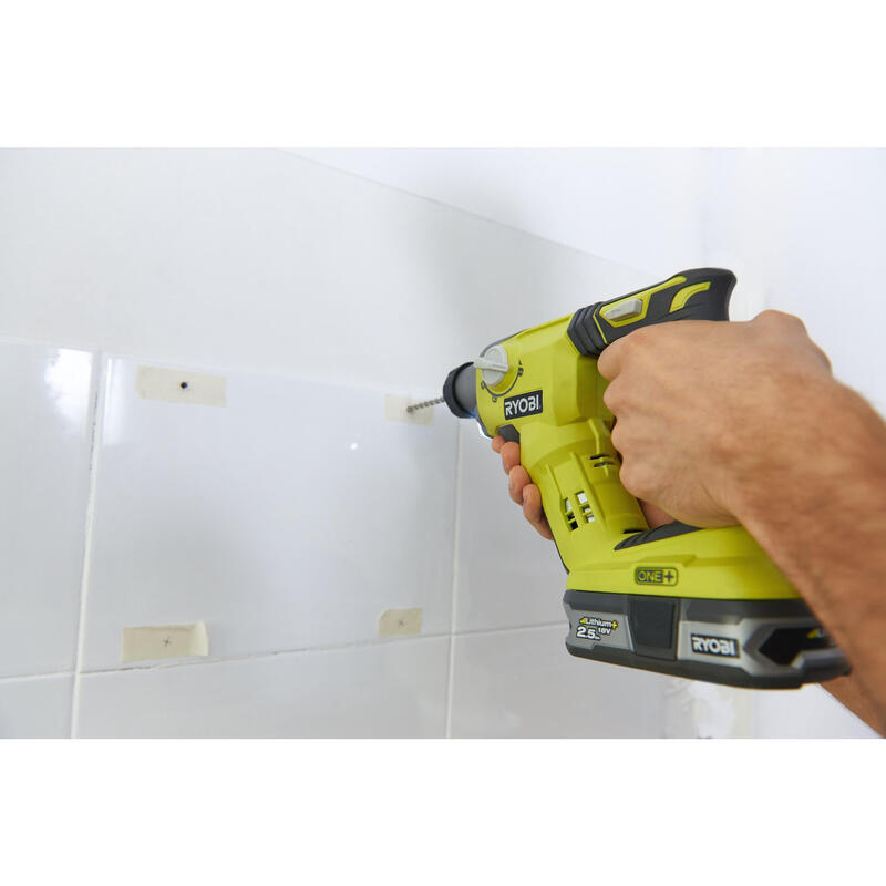 Taladro Ryobi R18sds-0  1300 Rpm Sds Plus 1,7 Kg Negro, Verde