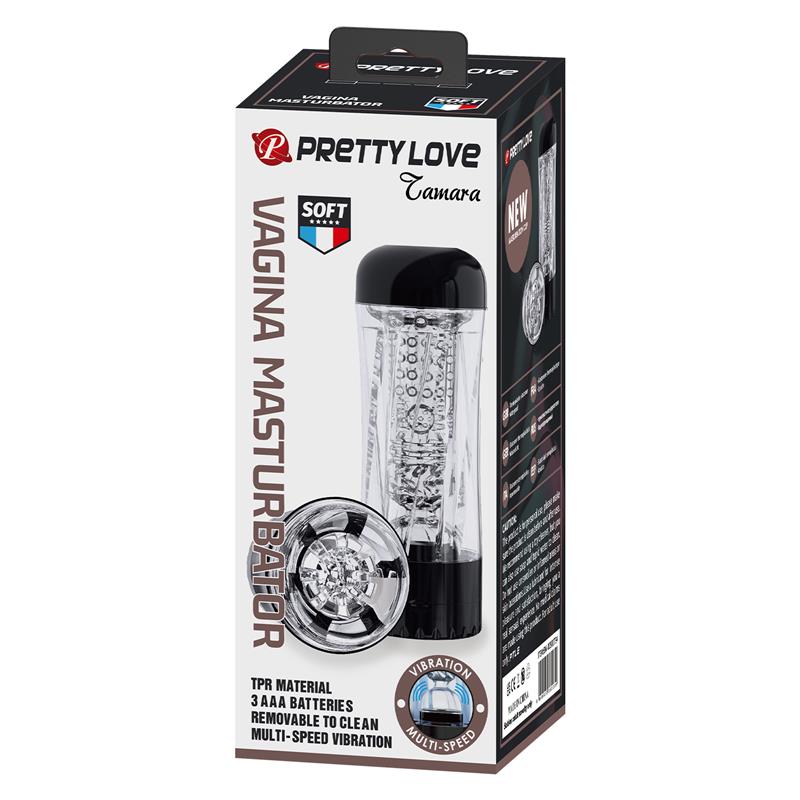 Pretty Love - Tamara Masturbador Masculino Vibrador Multivelocidad Negro