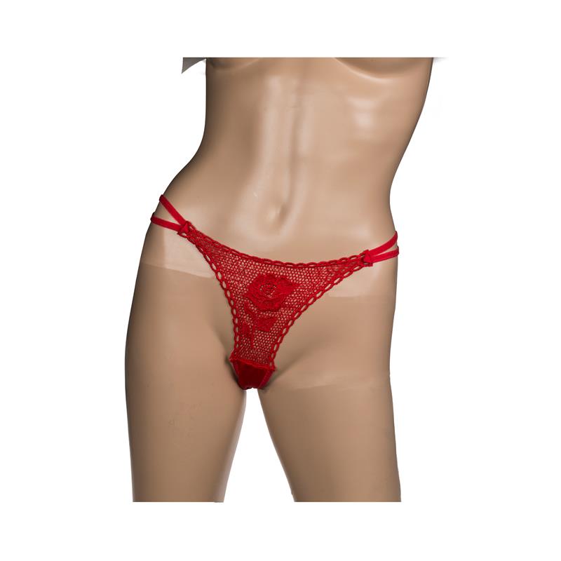 Tanga En Rosa Rojo