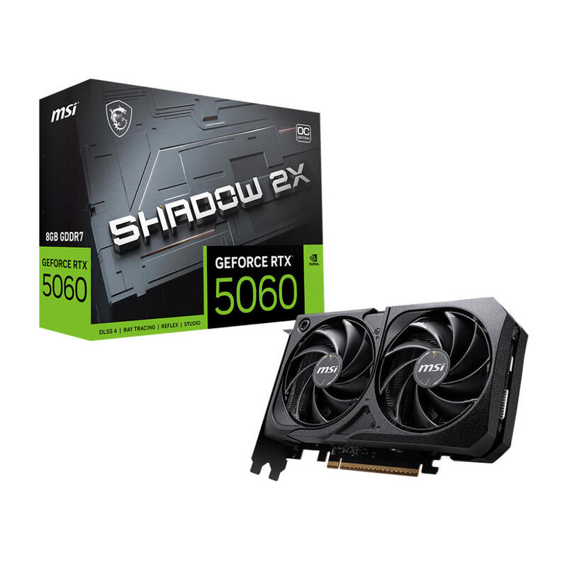 Tarjeta Grafica Msi Geforce Rtx 5060 8g Shadow 2x Oc Nvidia 8 Gb Gddr7