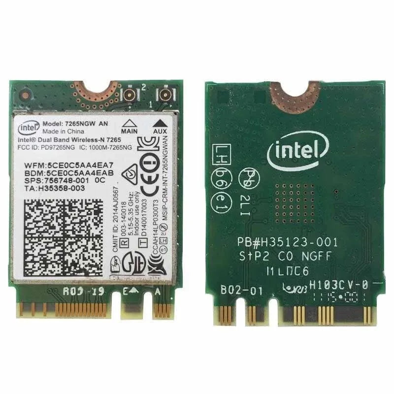 Tarjeta Intel Dual Band 7265Ngw 802.11An Wifi + Bluetooth 4.0 Para Portátil Hp Wlan 756748-001