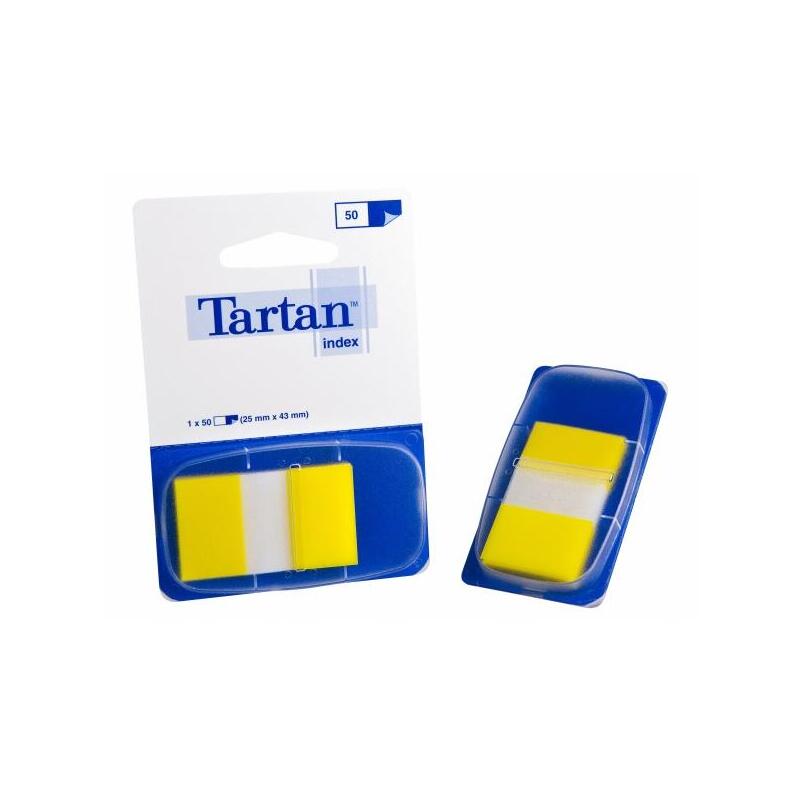 Tartan Pack De 12 Dispensadores De 50 Marcadores Reposicionables - 25x43mm - Amarillo