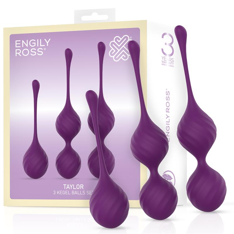 Taylor Bolas Kegel Silicona Púrpura