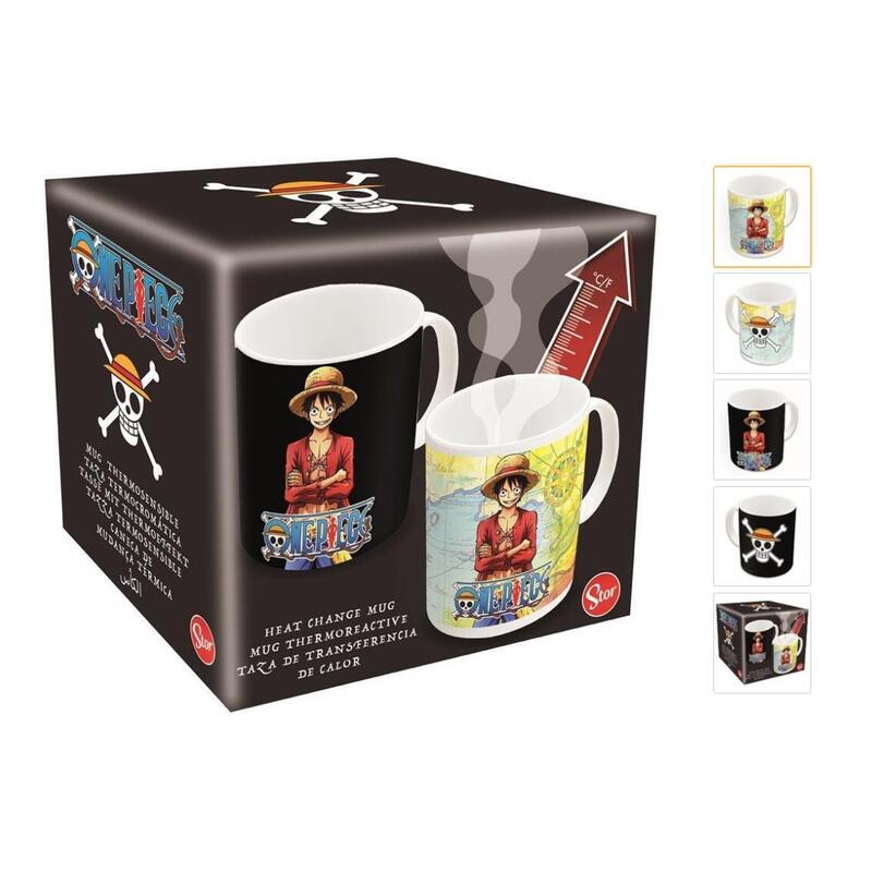 Taza Cerámica One Piece 325ml Cambio Color (En Caja Regalo)