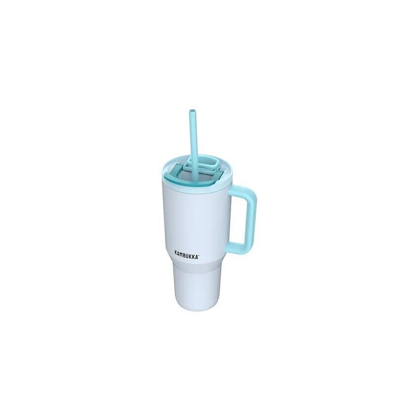 Taza Térmica Con Pajita Telescópica  Kambukka Rio Tumbler 950ml Frosty Coconut