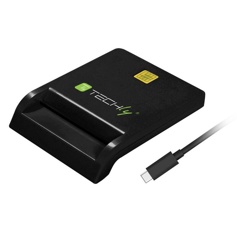 Techly Lector/Grabador De Tarjetas Inteligentes Compacto Usb-C Negro