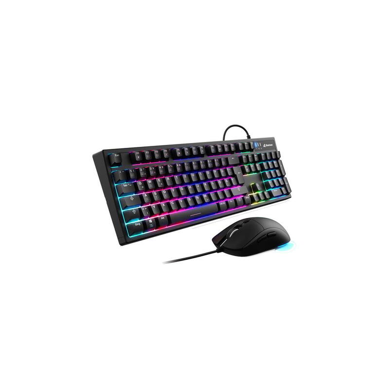 Teclado Aleman + Raton Sharkoon Skiller Sgb15, Negro 4044951045006
