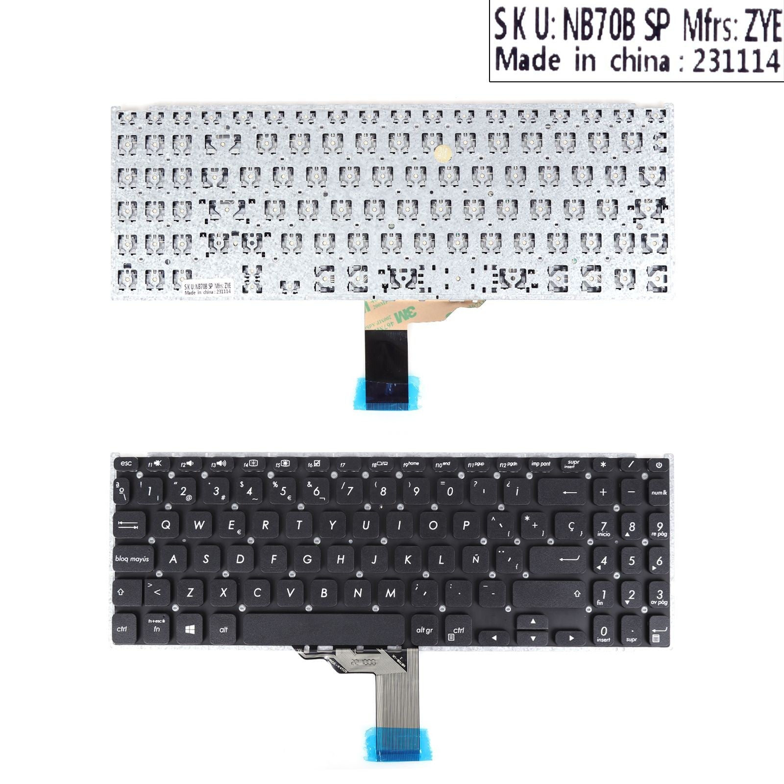 Teclado Para Portátil Asus X515 X515Da X515Ea X515J X515Ja X515Ua X515Ma Negro