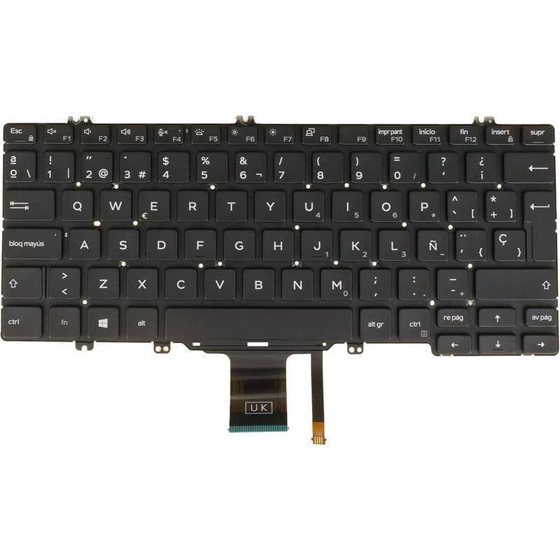 Teclado Compatible Para Dell Latitude 7300 5310 5300 Negro Español Con Retroiluminación  0dcj6k Dcj6k