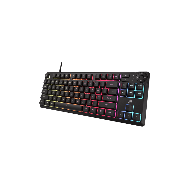 Teclado De Membrana Corsair K55 Core Tkl Layout Es Rgb Resistente A Derrames