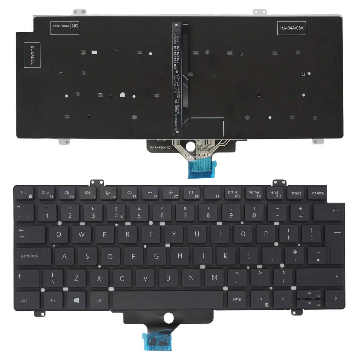 Teclado Para Portátil Dell Latitude 7430 7520 7521 5420 5421 5430 | 0Pc0J4 0Fj5Tv 0K4Wgn Retroiluminado Negro Inglés