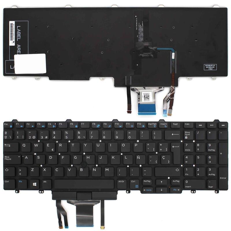 Teclado Español Compatible Para Portatil Dell Latitude E5550 E5570 5580 Precision 3510 7510 Retroiluminado 1 Nuevo 1 Año De Garantia