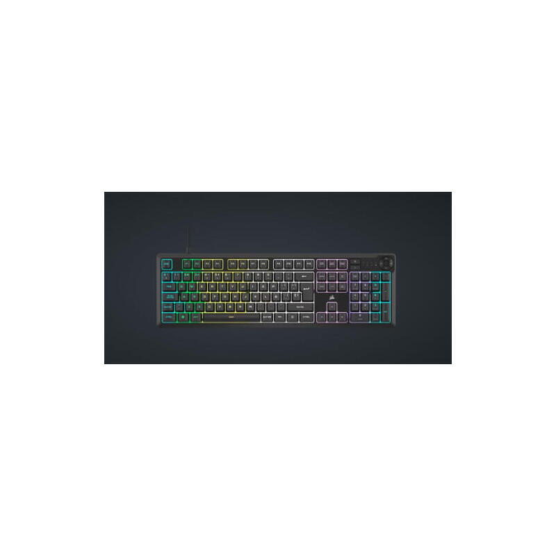 Teclado Español  Corsair Usb K55 Core Rgb Gaming Icue Negro Ch-9226c65-Es