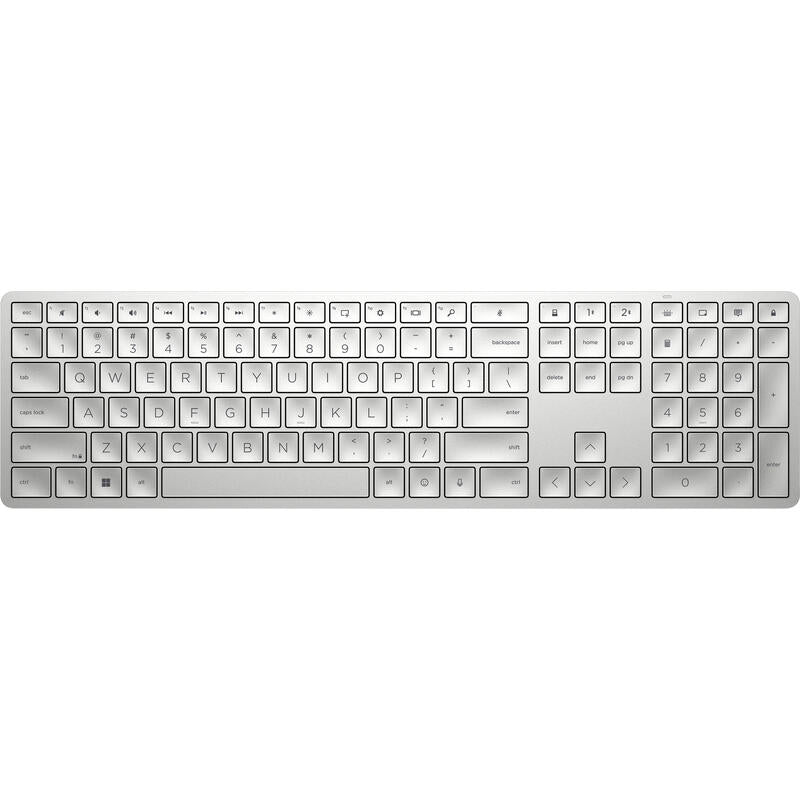 Teclado Español Inalámbrico Programable Hp 970 Blanco