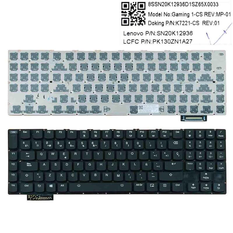 Teclado Gaming Retroiluminado Para Portátil Lenovo Ideapad Y900-17isk Y910-17isk Y920-17ikb Negro Sin Marco