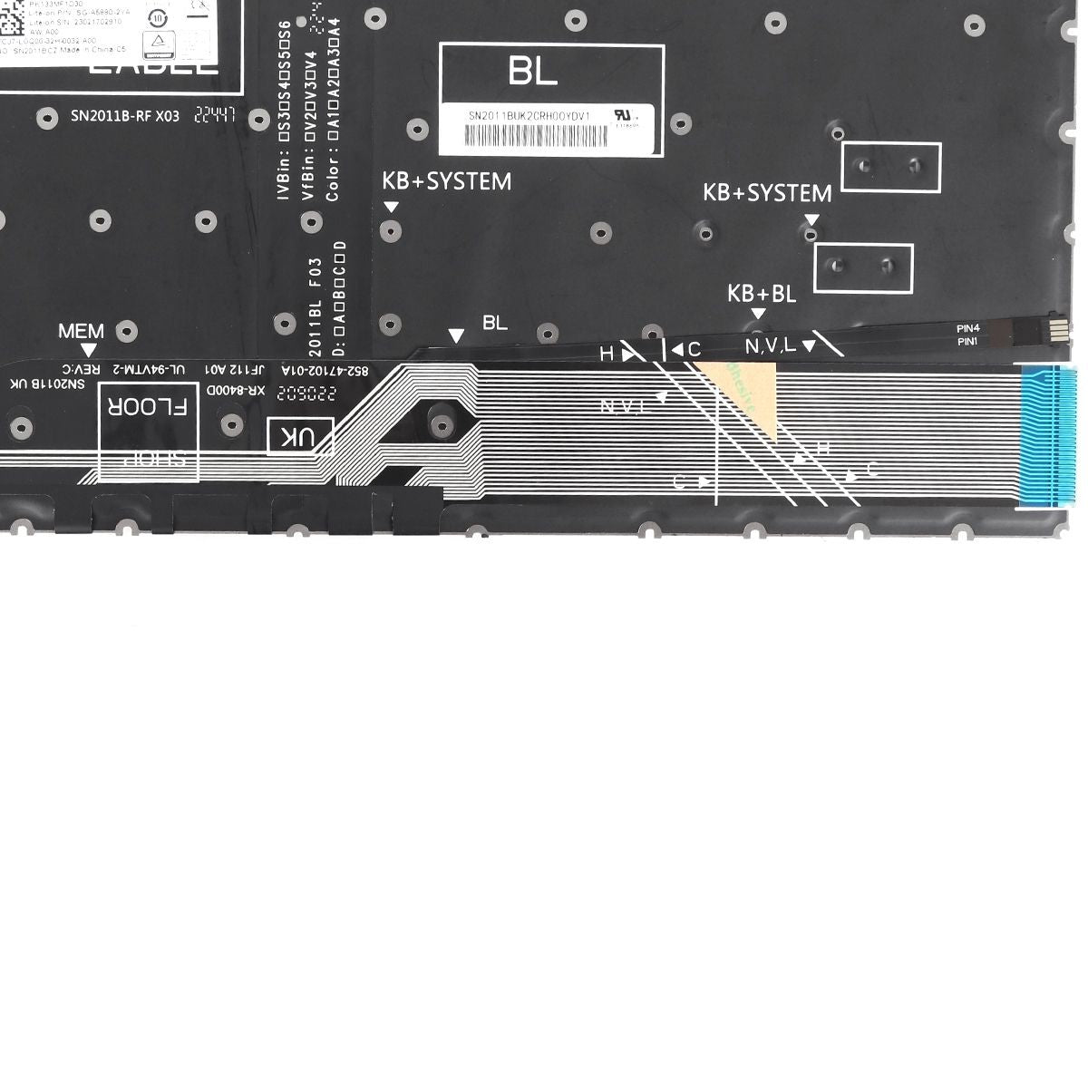 Teclado Retroiluminado Para Portátil Dell Latitude 3520 Vostro 3510 3520 5510 5515 7510 Negro