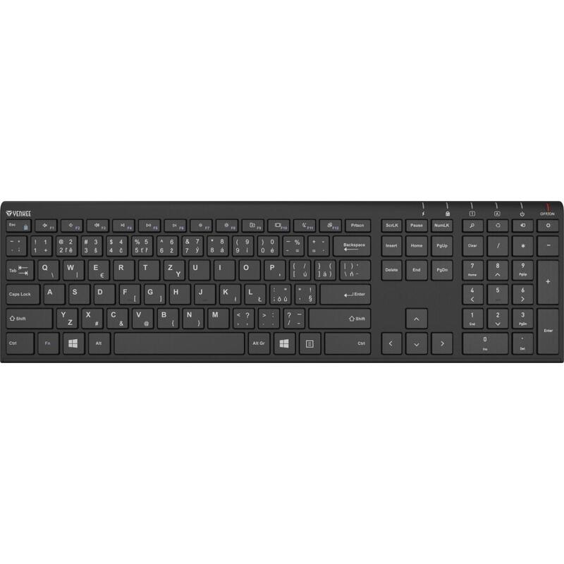 Teclado Inalámbrico Slim Ykb 2000 Csbk Batería