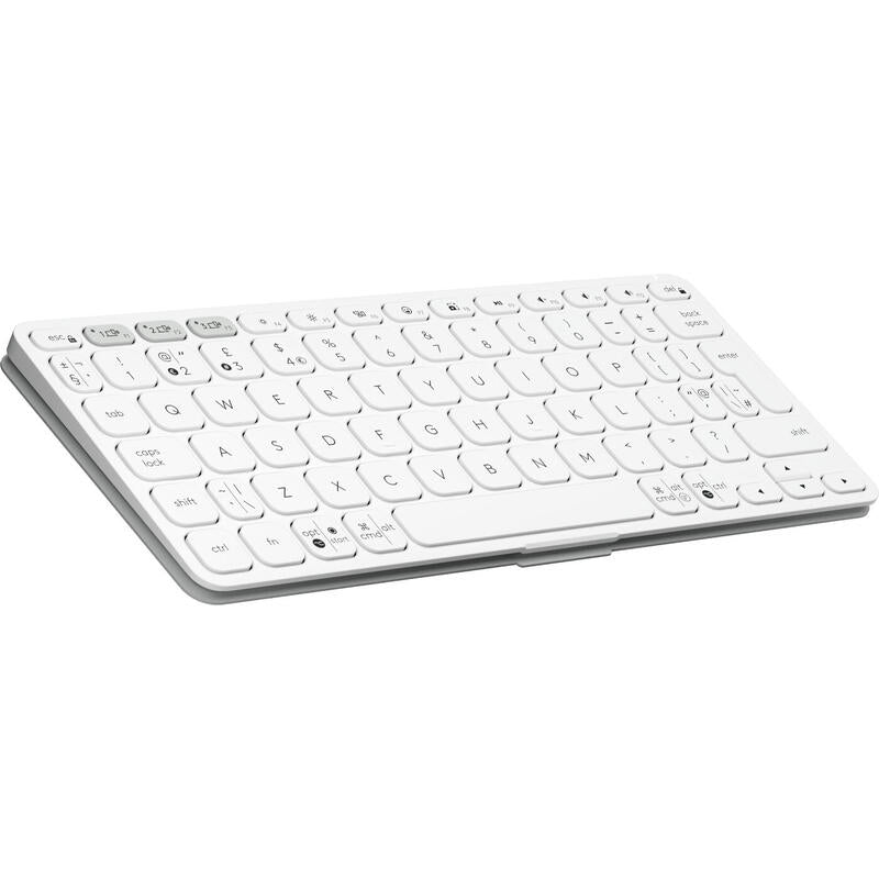 Teclado Ingles Logitech Keys-To-Go 2 Universal Bluetooth Qwerty Ee.Uu. Blanco