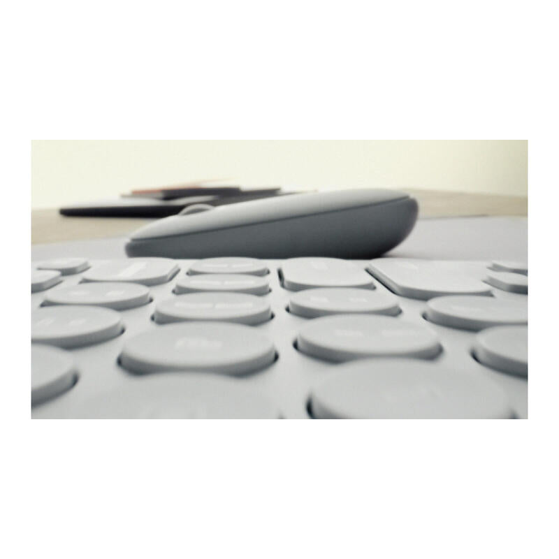 Teclado Inglés Logitech Pebble Keys 2 K380s Rf Wireless + Bluetooth Qwerty Internacional De Ee.Uu. Grafito