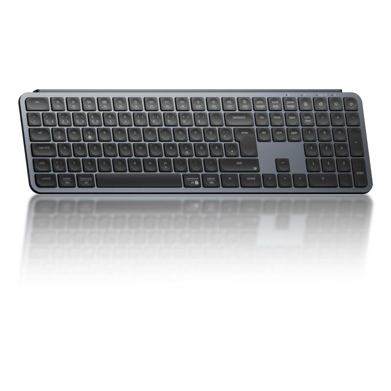 Teclado  Keychron B6 Pro  Inalámbrico Ultrafino, 2,4 Ghz/Bluetooth 5.2, 100% De-Iso, Batería De Larga Duración, Programación Zmk, Compatible Con Mac, Windows Y Linux, Gris Espacial