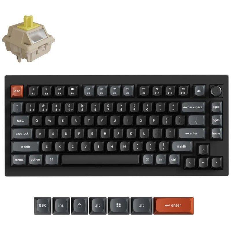 Teclado Keychron V1 Ultra 8k Mecánico Inalámbrico 75% Rgb Hot-Swappable Spanish Layout