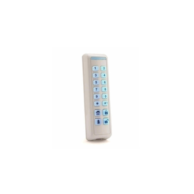 Teclado Led Slim Vía Radio Bidireccional De Grado 2 Para Instalaciones En Interior De Lightsys+/Air.Con Lector De Llaves De Proximidad 13,56mhz. Color Blanco