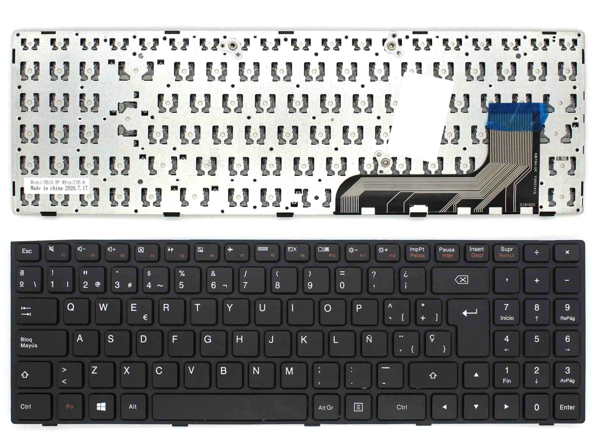 Teclado Para Portátil Lenovo Ideapad 100 15 Negro