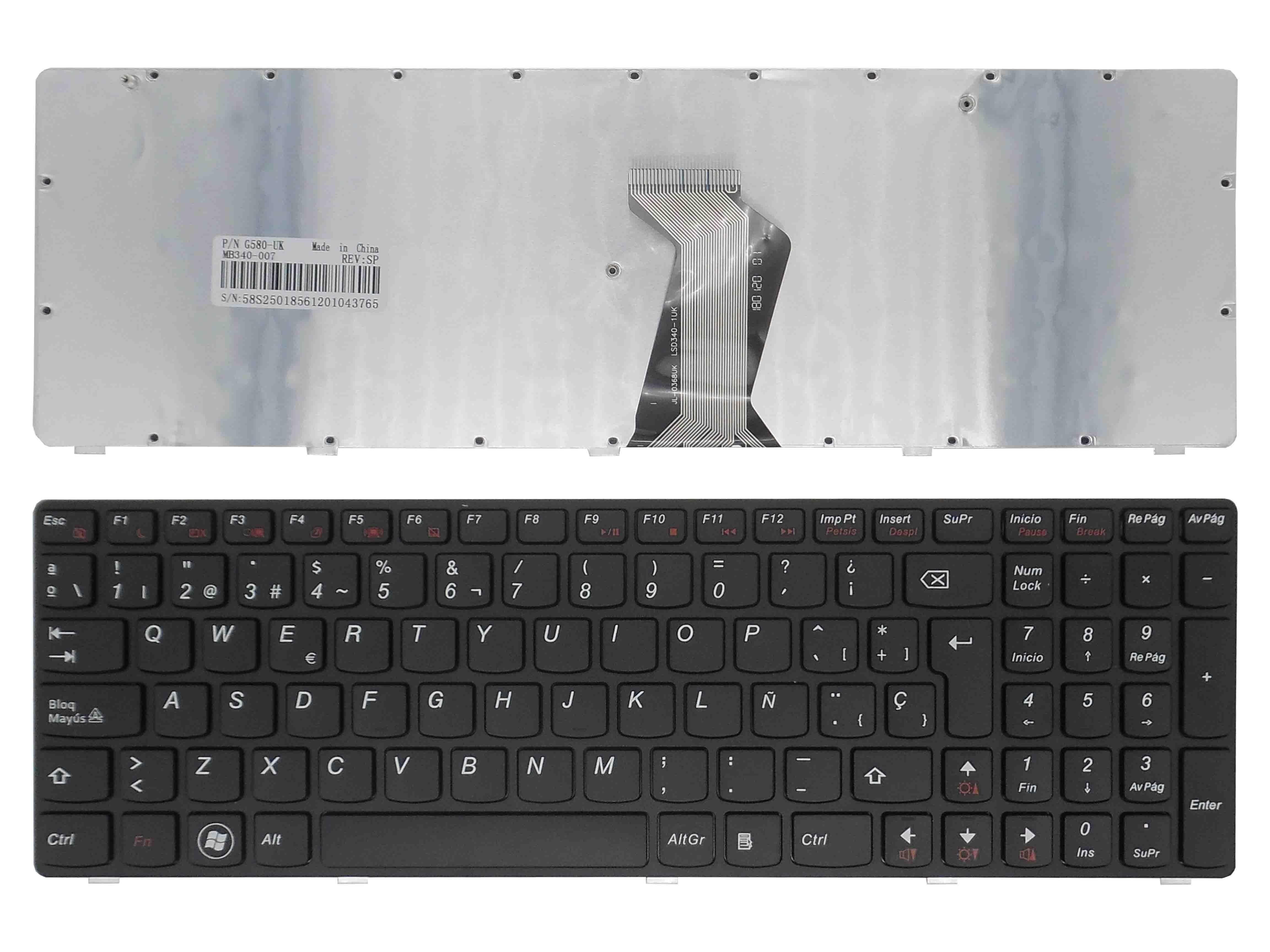 Teclado Para Portátil Ibm / Lenovo G580 G580A G585 G585A Z580 V580 Series