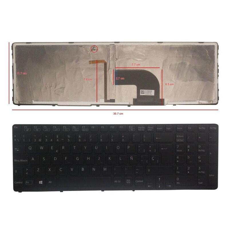 Teclado Negro Retroiluminado Para Sony Sve15 Y Sve17 Series