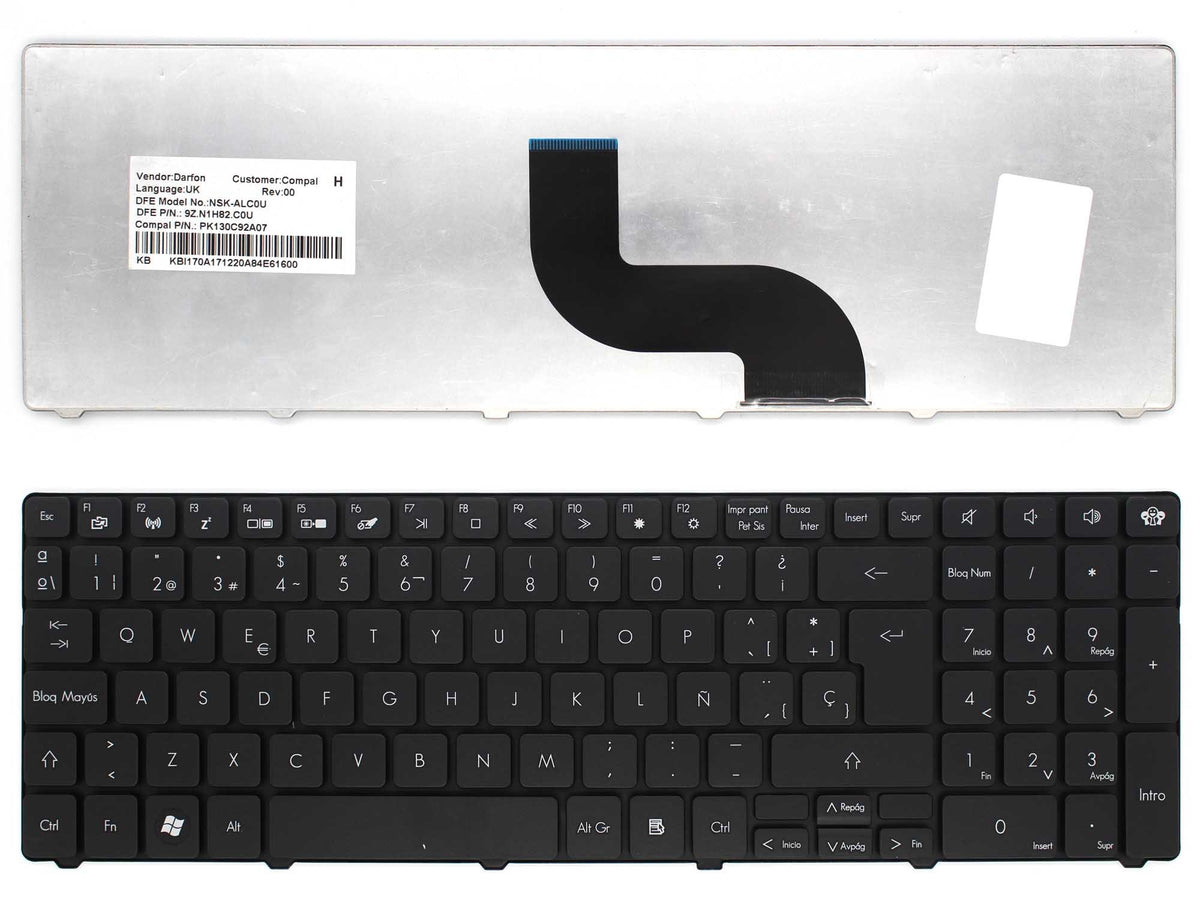 Teclado Para Portátil Packard Bell Easynote Tk85 Tk11 Tm85 Tm86 Tm87 Tm89 Tm81 Te11Bz V104730Dk2