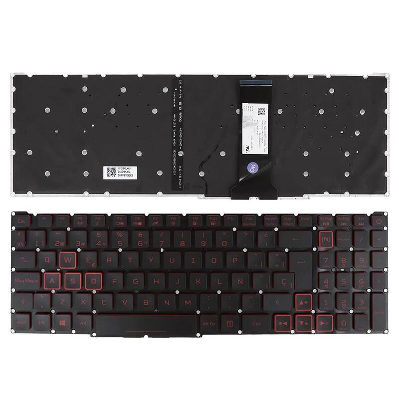 Teclado Para Portátil Acer Nitro 4 An515 54 An515 43 An517 51 An715 51 Negro Y Rojo