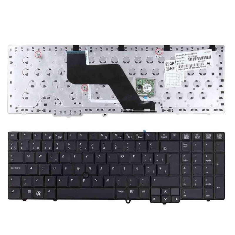 Teclado Para Portátil Hp Elitebook 8540w Negro Con Pointstick