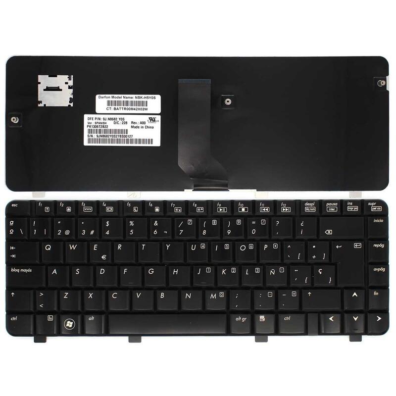 Teclado Para Portátil Hp Pavilion Dv3 Dv3-2000 Series 9j.N28g82.P0s Nsk-Hfp0s Azul Oscuro