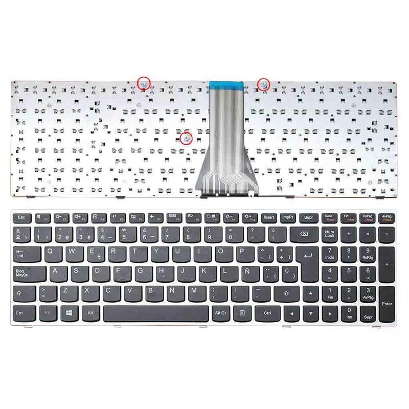 Teclado Para Portátil Lenovo G50-70 Plata