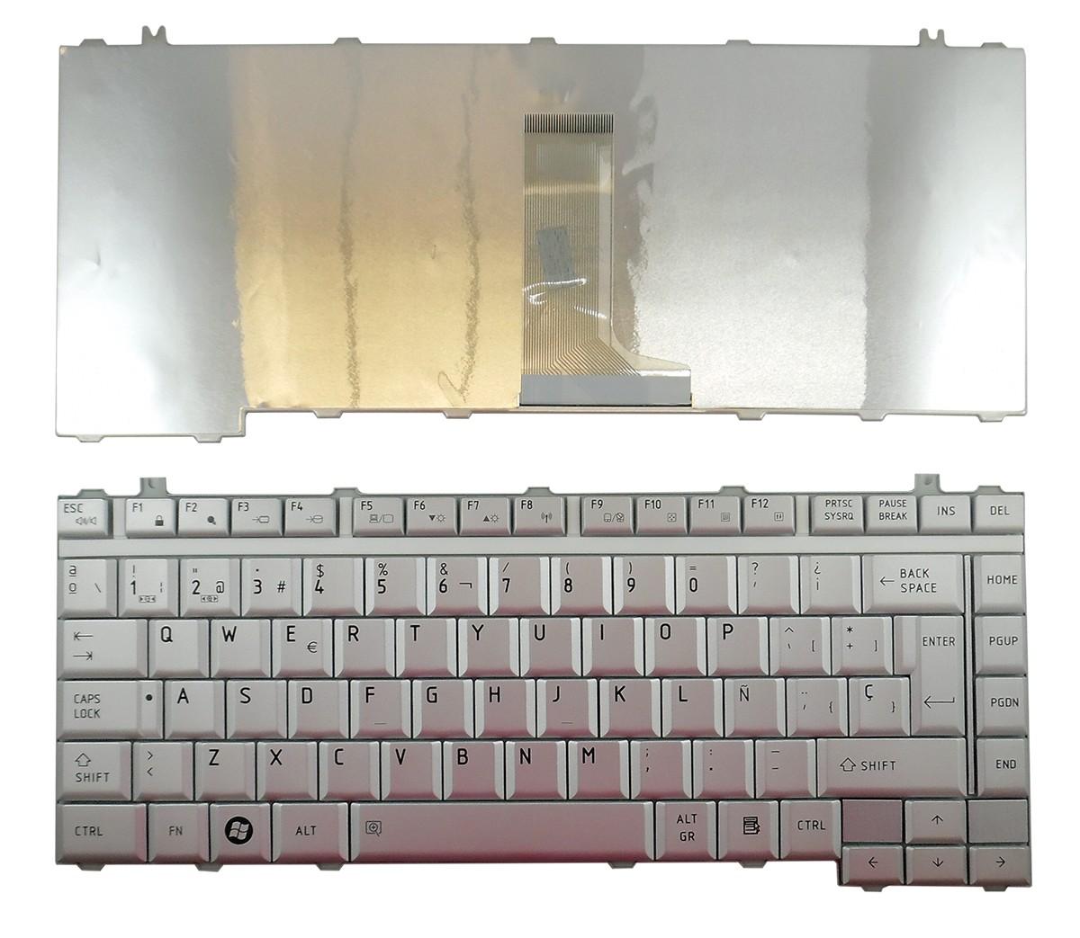 Teclado Para Portátil Toshiba Satellite A200 A300 L300 Plateado