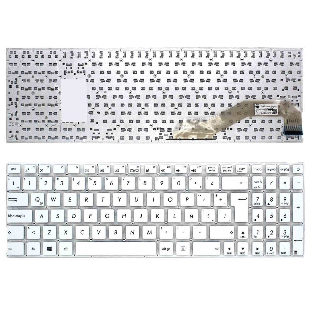 Teclado Para Portátil Asus F541 F541S F541Sa F541Sc F541U F541Ua Blanco Latino
