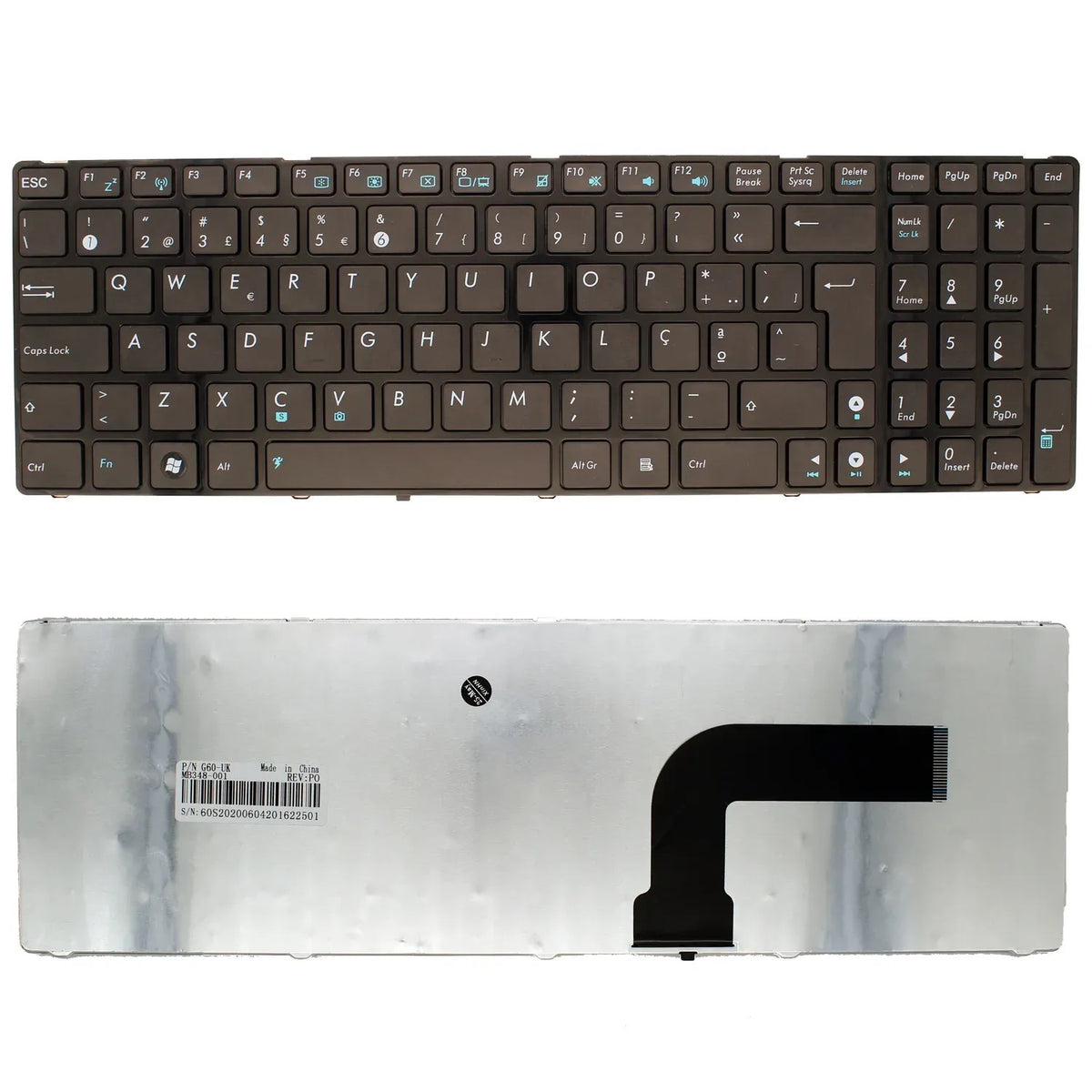 Teclado Para Portátil Asus N61 N61V N61W N61J N61Ja N61Jq N61Jv N61Vf Portugués