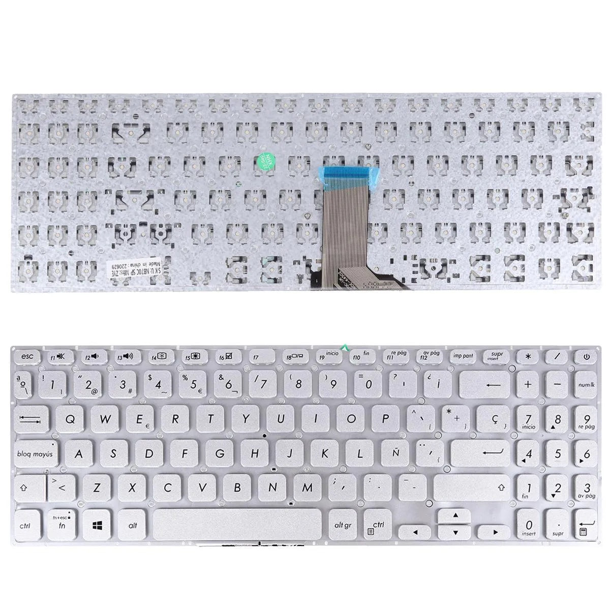Teclado Para Portátil Asus Vivobook S530Ua S530Un S530Fa S5300F S5300Fn Plata