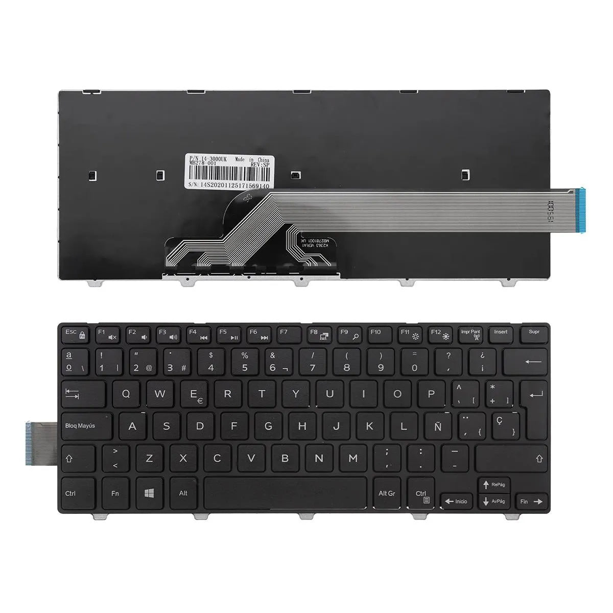 Teclado Para Portátil Dell Inspiron 14-3000 5447 5442 5445 7447 Series Negro