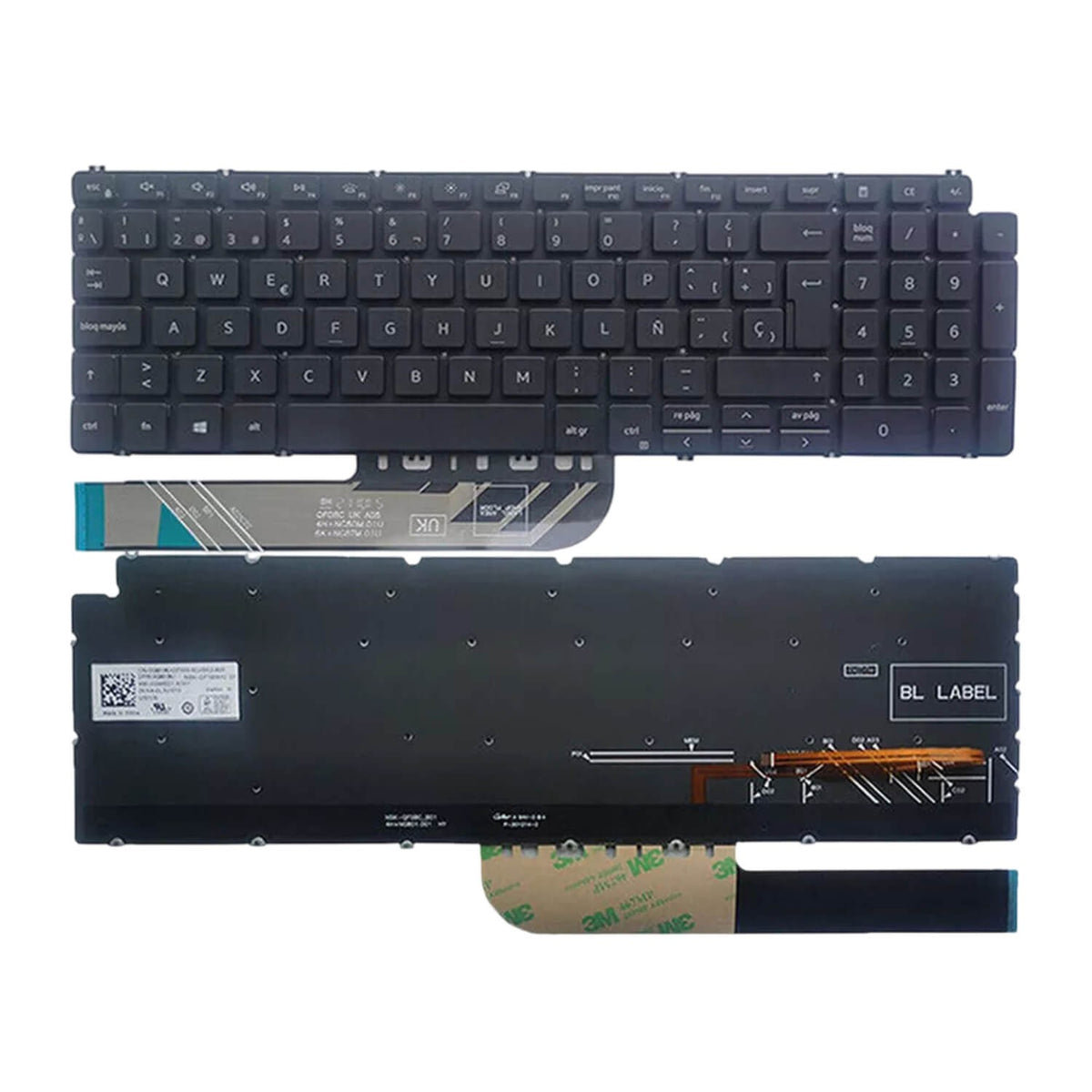 Teclado Para Portátil Dell Inspiron 5000 5590 5591 5593 5594 5598 P42E P88F P90F G7P48 Negro