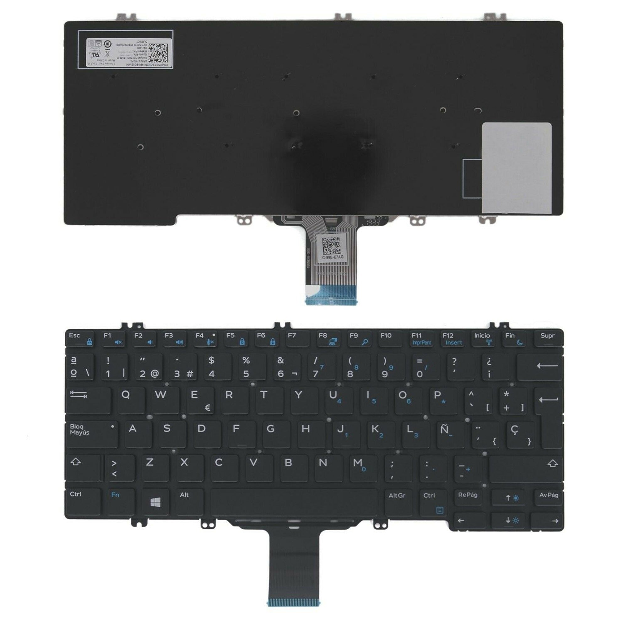 Teclado Para Portátil Dell Latitude 5280 8289 7280 7390 07Wcpx