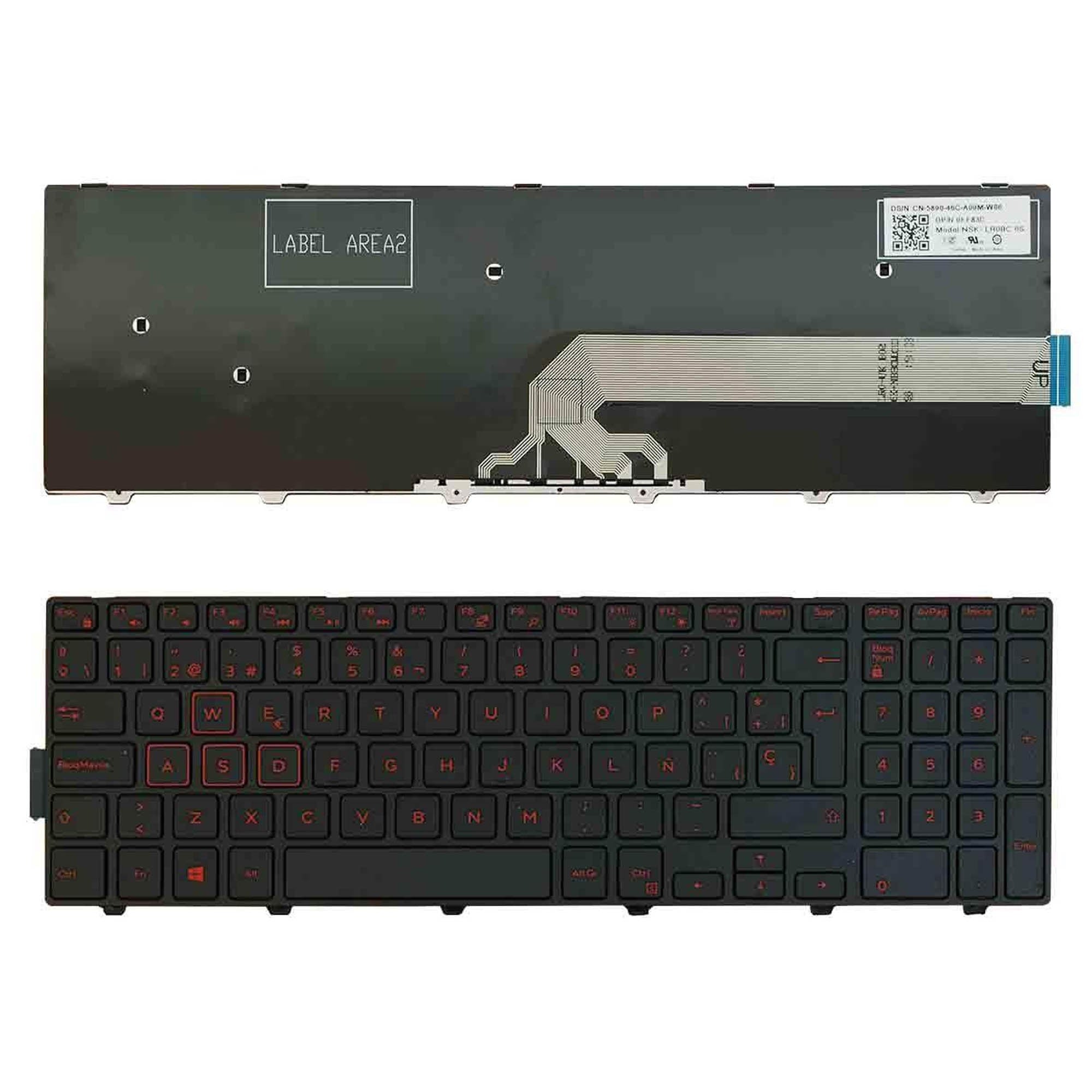 Teclado Para Portátil Dell Inspiron Gaming 15 7559 Negro